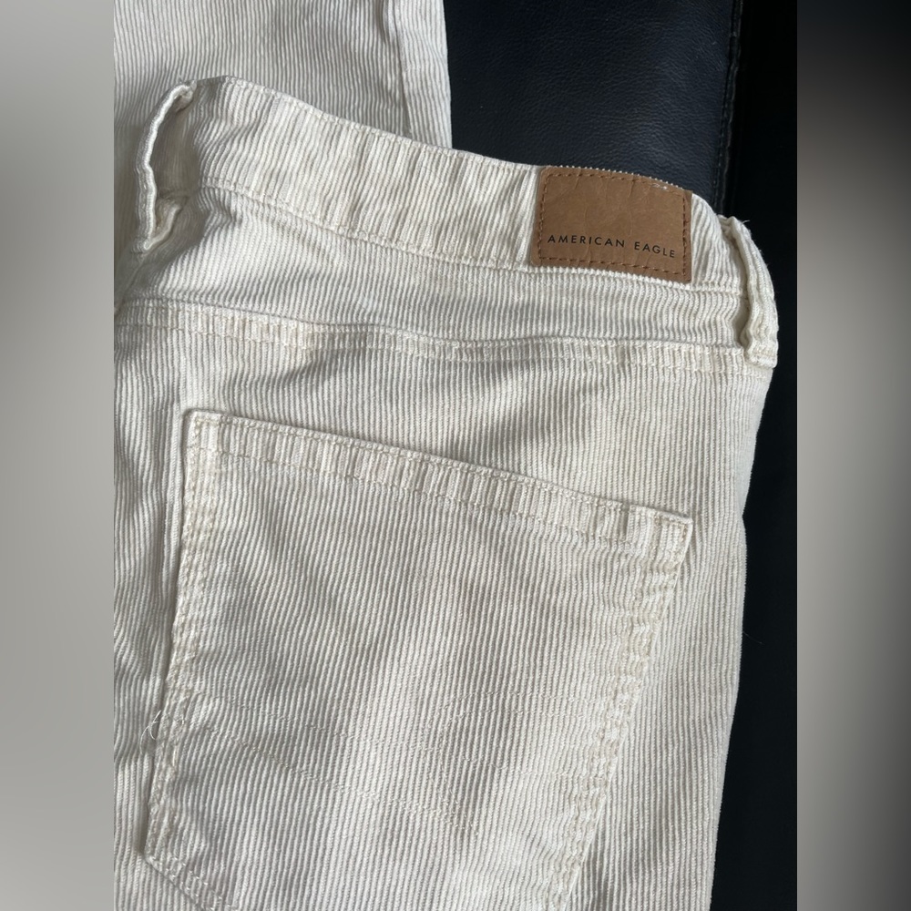 American Eagle White Corduroy Jeans